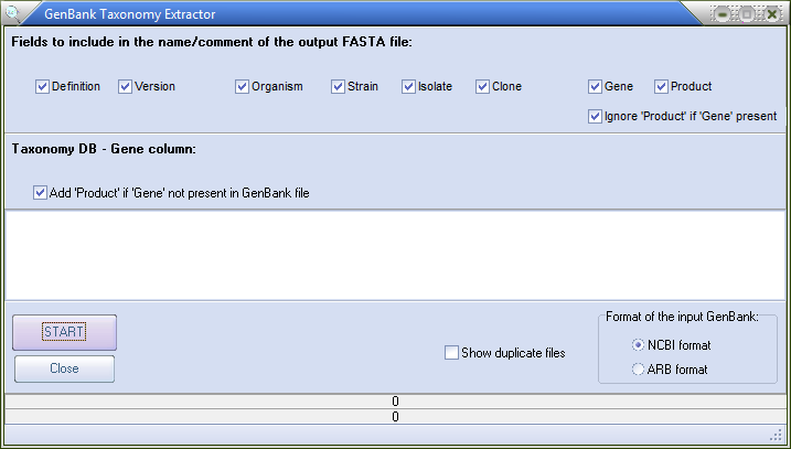 GenBank Taxonomy Extractor software module